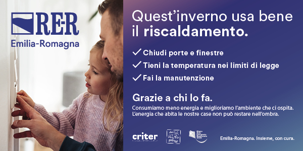 Quest'inverno usa bene il riscaldamento
Chiudi porte e finestre, tieni la temperatura nei limiti di legge, fai la manutenzione.
Grazie a chi lo fa.
Consumiamo meno energia e miglioriamo l'ambiente che ci ospita. L'energia che abita le nostre case non può restare nell'ombra